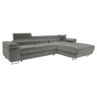 ECKSOFA Torezio Mini, Seite: Rechts - Silberfarben, Holz/Textil (280/170cm) - MIRJAN24
