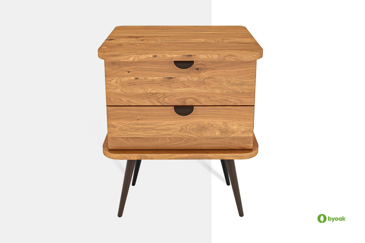 NACHTTISCH LINA - Kernbuche, Holz (50/57/41cm) - byoak