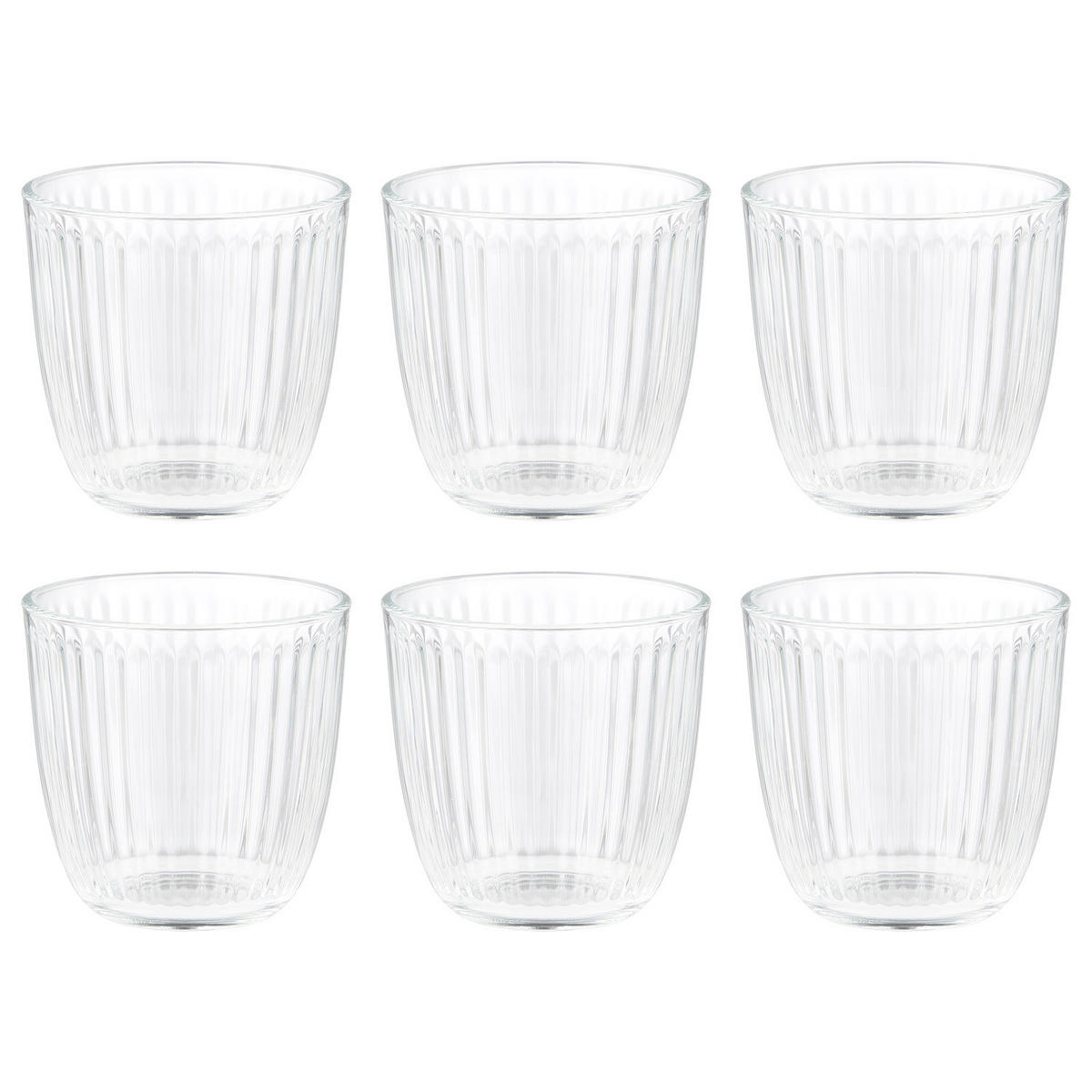 DRINKGLAS (6er Set) Linee - Transparent, Glas (0.29L) - BUTLERS