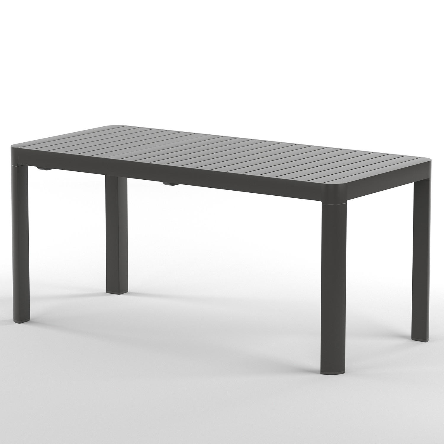 AUSZIEHBARER GARTENTISCH - Aluminium - Anthrazit, Metall (70/117/75cm) - home24