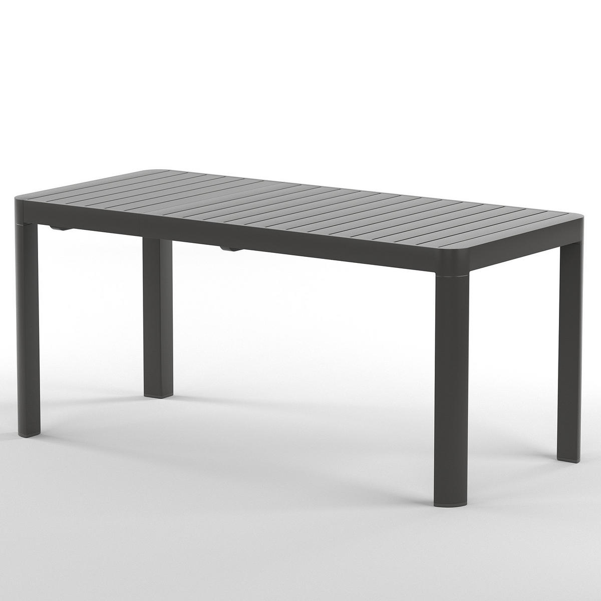 AUSZIEHBARER GARTENTISCH - Aluminium - Anthrazit, Metall (70/117/75cm) - home24