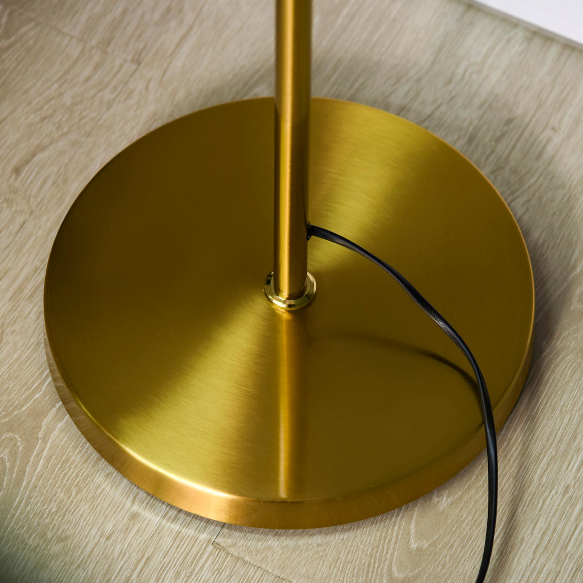 STEHLEUCHTE, Stehlampe, Metall, Gold - Goldfarben, Metall (27/27/169cm) - HOMCOM