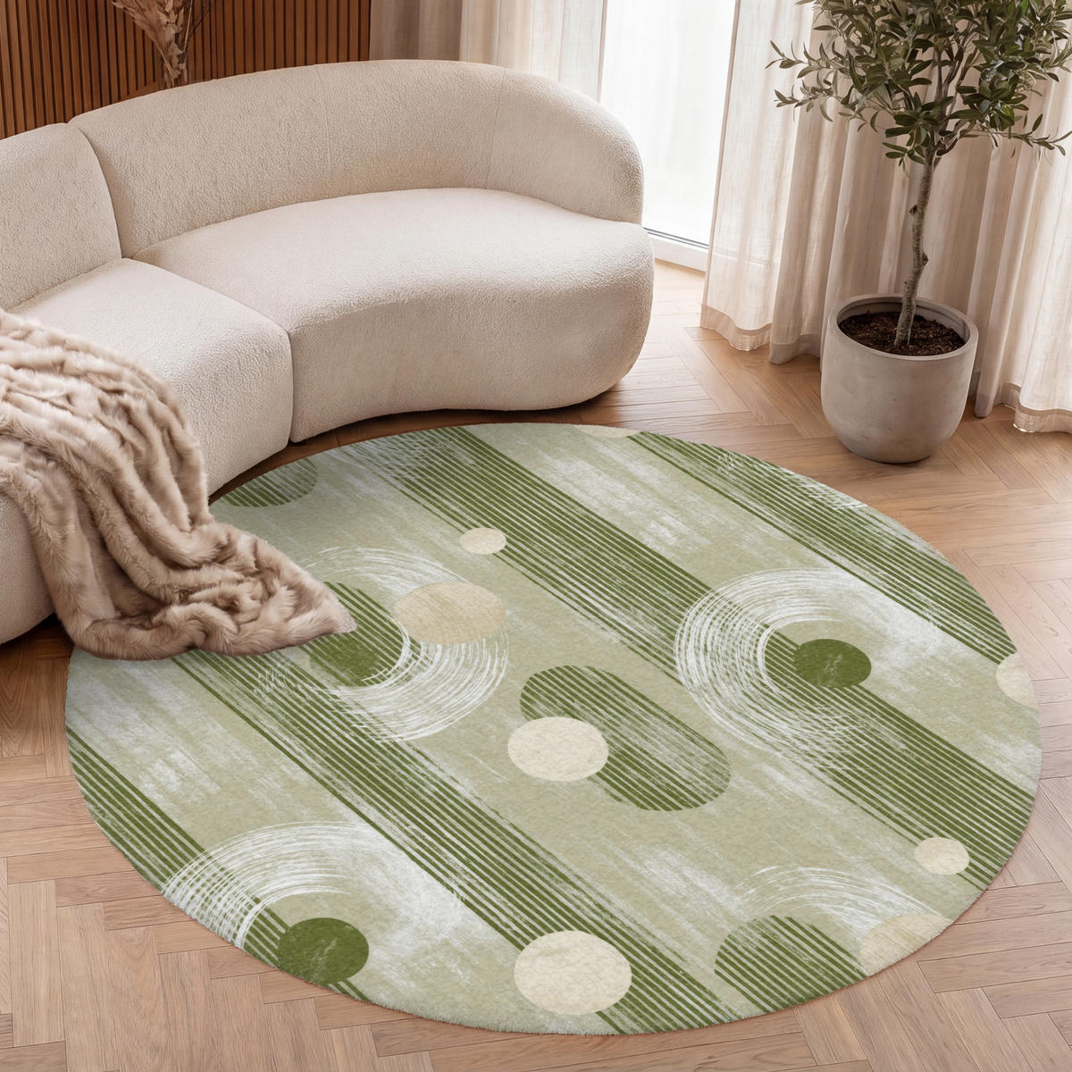 OnlyWow TEPPICH - Künstlerisch - Modern - Grün