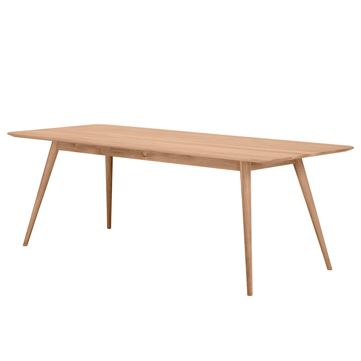 ESSTISCH - Massivholz - Eichefarben, Holz (90/220/75cm) - home24