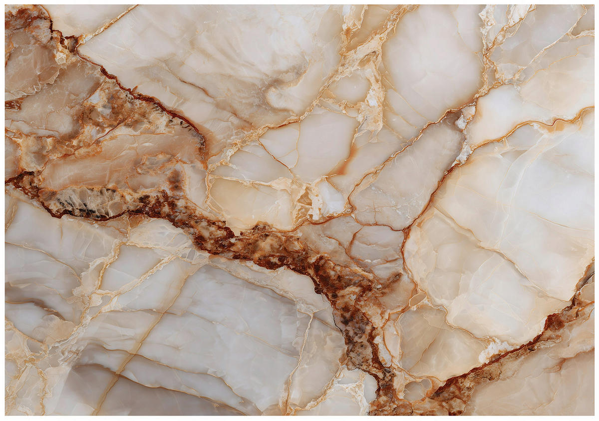 FOTOTAPETE Marmor Abstrakt Braun 350x250 cm - Multicolor, Papier (350/250cm) - Wallarena