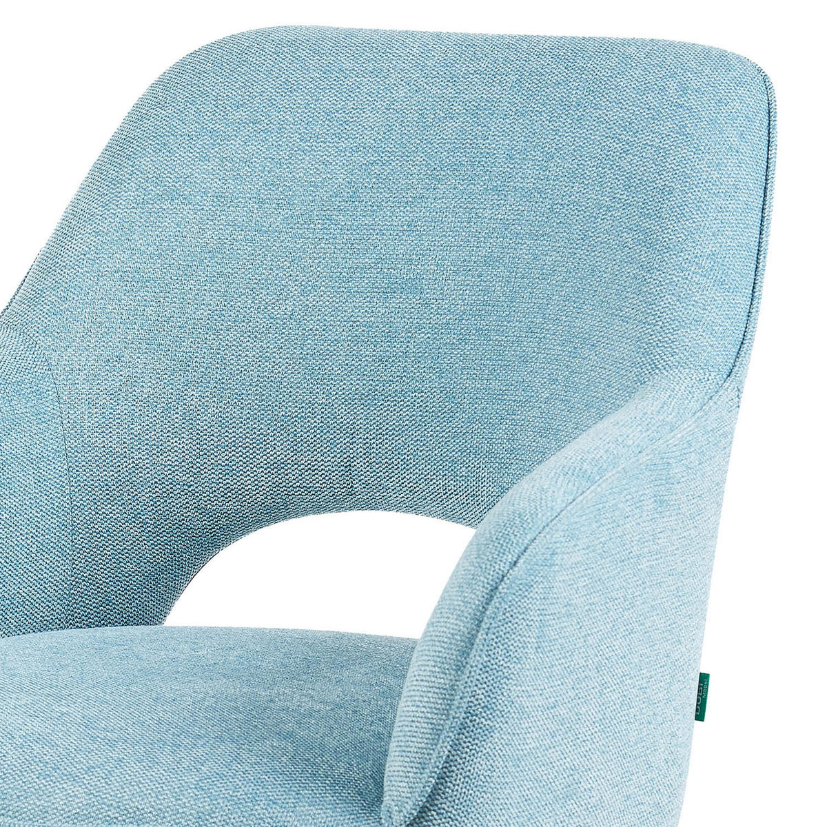 DREHSTUHL Mika-Ben - Schwarz/Hellblau, Textil/Metall (60/87/65cm) - DUBI Möbel