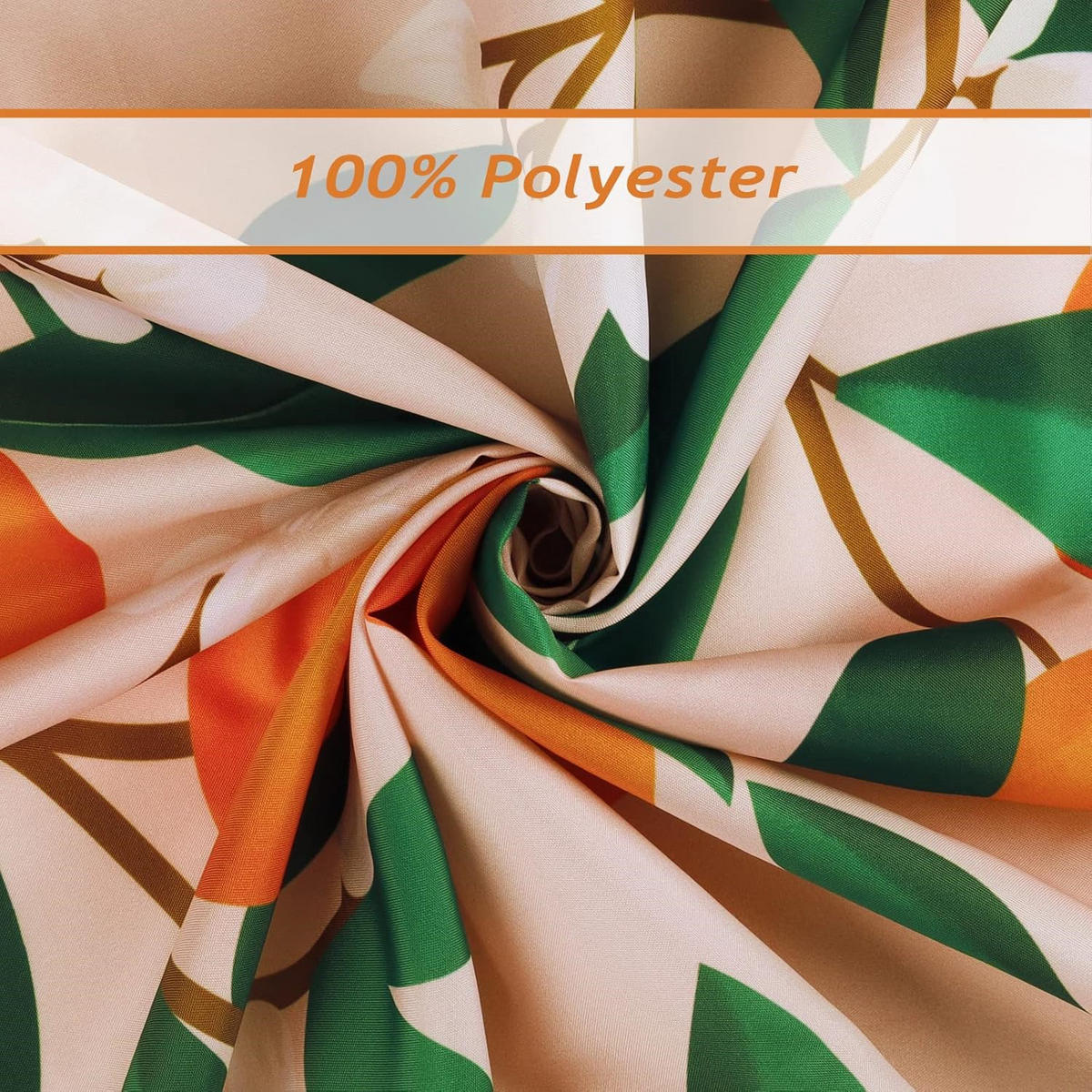 DUSCHVORHANG Orange mit Haken Badezimmer - Orange, Textil (210/180cm) - MCBOSON