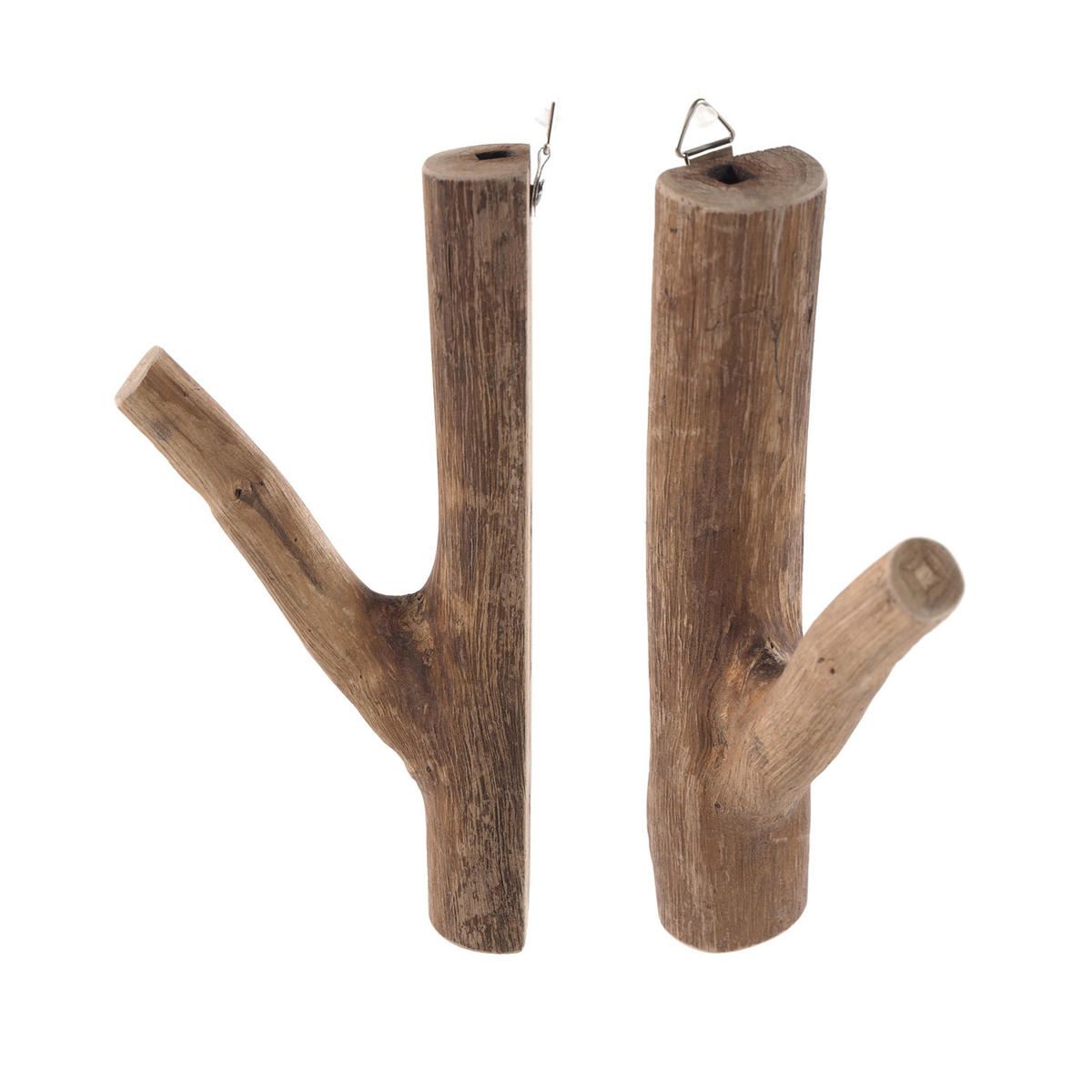GARDEROBENHAKEN LIMB Teakholz Wurzel - Naturfarben, Holz (2/17/10cm) - DESIGN DELIGHTS