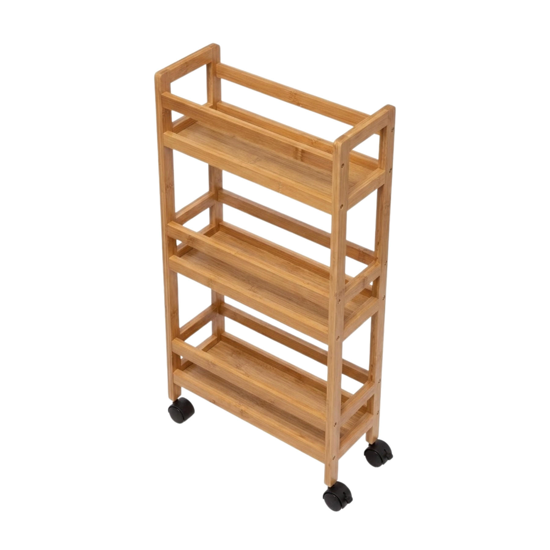 BADREGAL Kluk 76 cm Rollen 3 Ebenen - Beige, Naturmaterialien (15/76/38cm) - NUXIO