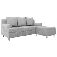 SCHLAFSOFA Dover mit Polsterhocker - Chromfarben/Alufarben, Holz/Kunststoff (192/86/80cm) - MIRJAN24