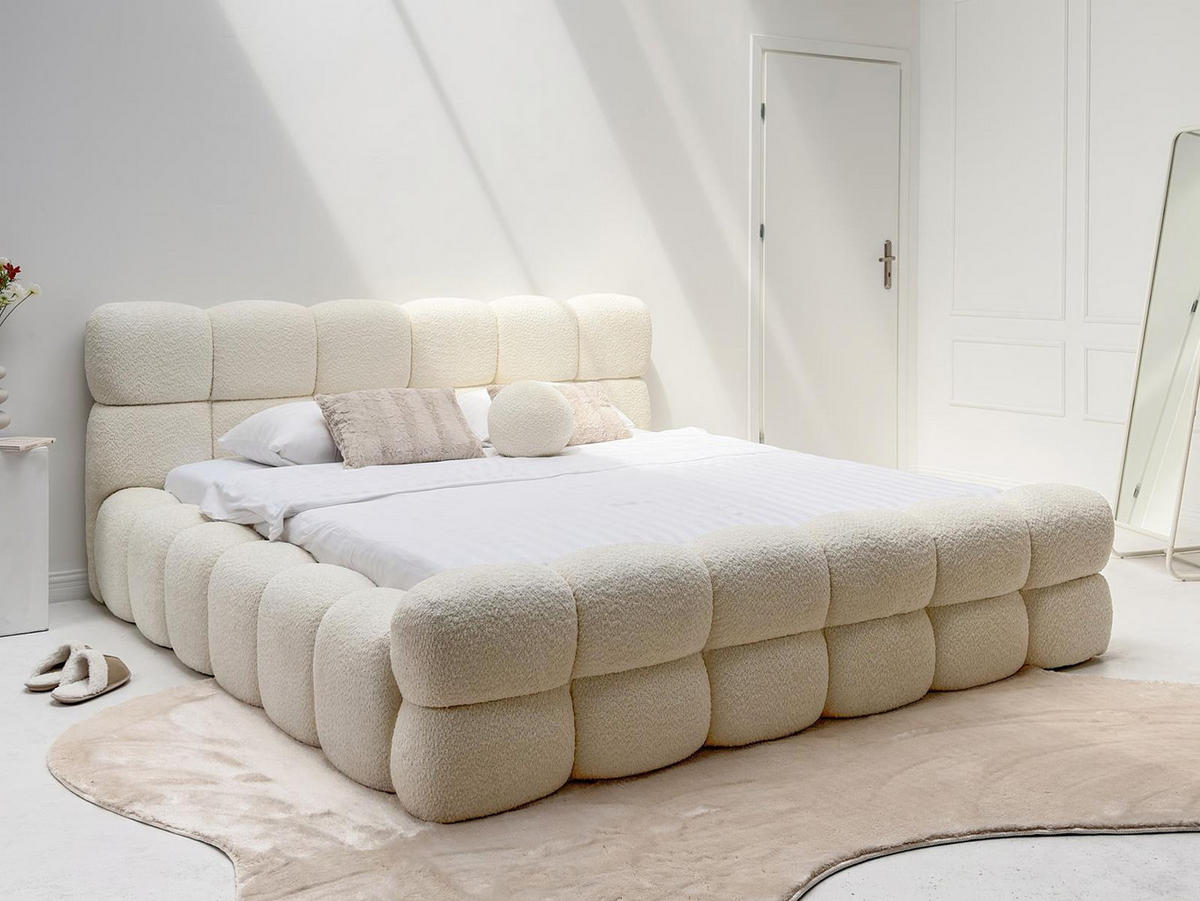 POLSTERBETT 140x200 DALIA Hellbeige - Naturfarben, Holzwerkstoff (140/200cm) - Compleo24