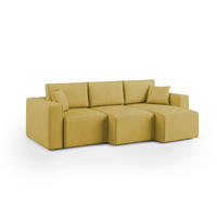 LINEARSOFA Morfeo - Gelb, Textil (245/86/99cm) - Divani.store