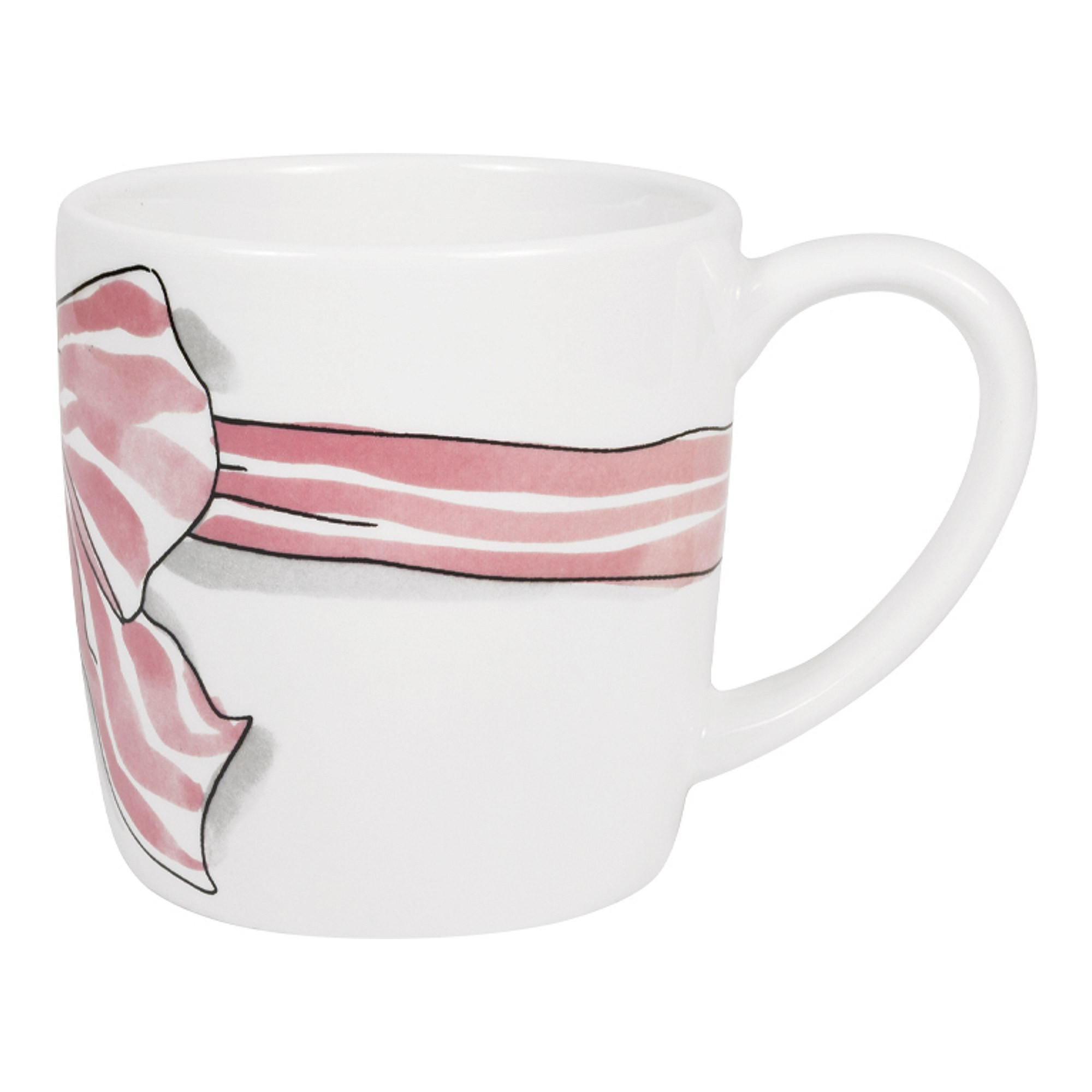 CAPPUCCINO-BECHER Rosa Schleife in Rosa - 500 ml - Pink, Keramik (0.5L) - Blond Amsterdam