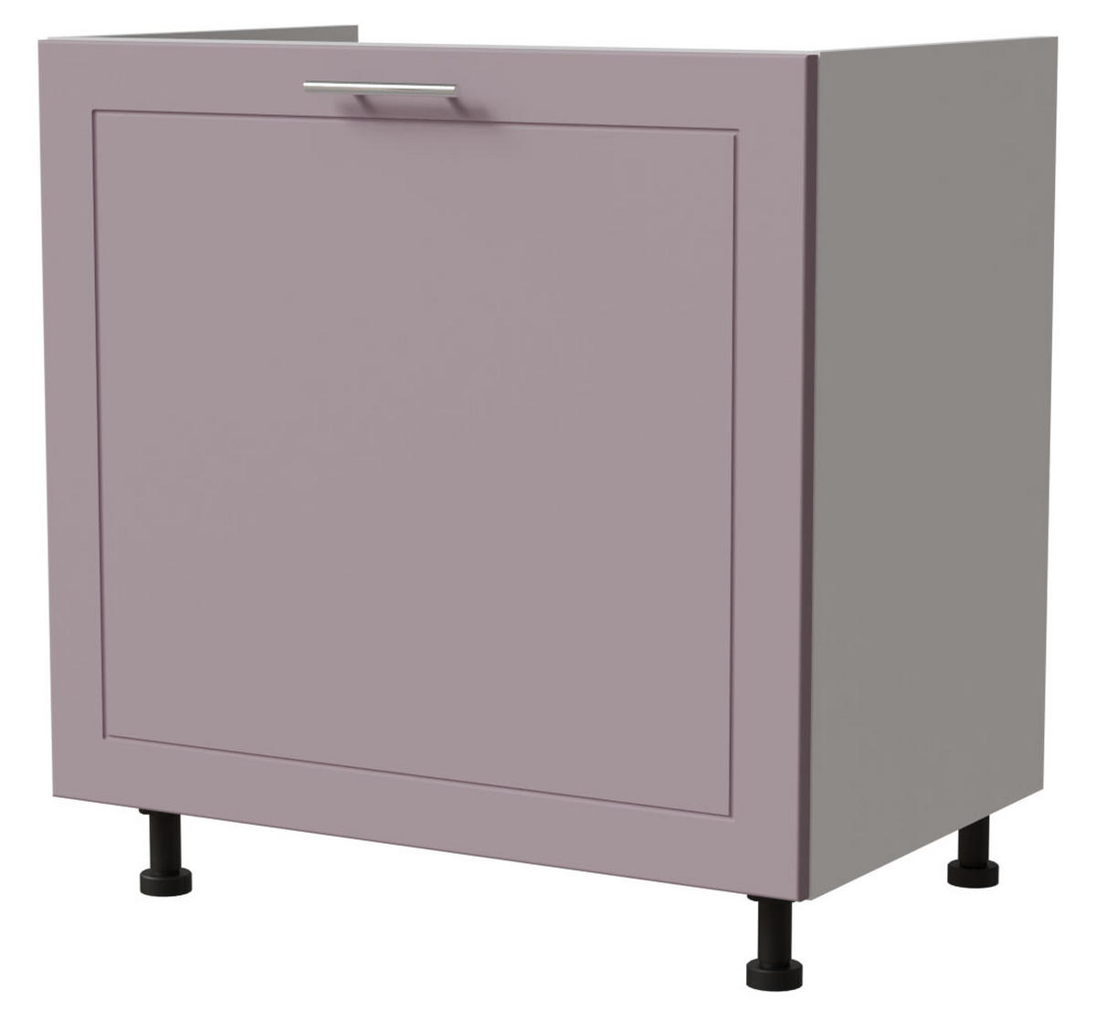 SPÜLENUNTERSCHRANK Bari D1Z/80 Weiß / RAL 4009 pastellviolett 80 / 50 / 82cm Blum Teilauszug - Violett/Weiß, Holz/Holzwerkstoff (80/82/50cm) - Feldmann-Wohnen