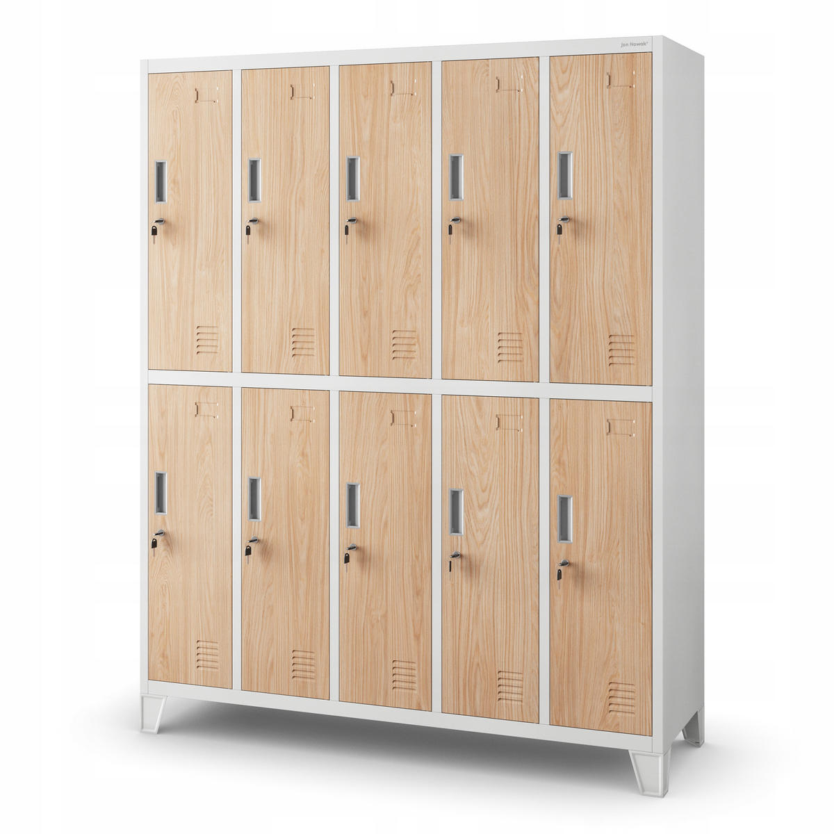 SCHLIESSFACHSCHRANK Bartek - Beige, Metall (136/172/45cm) - Jan Nowak