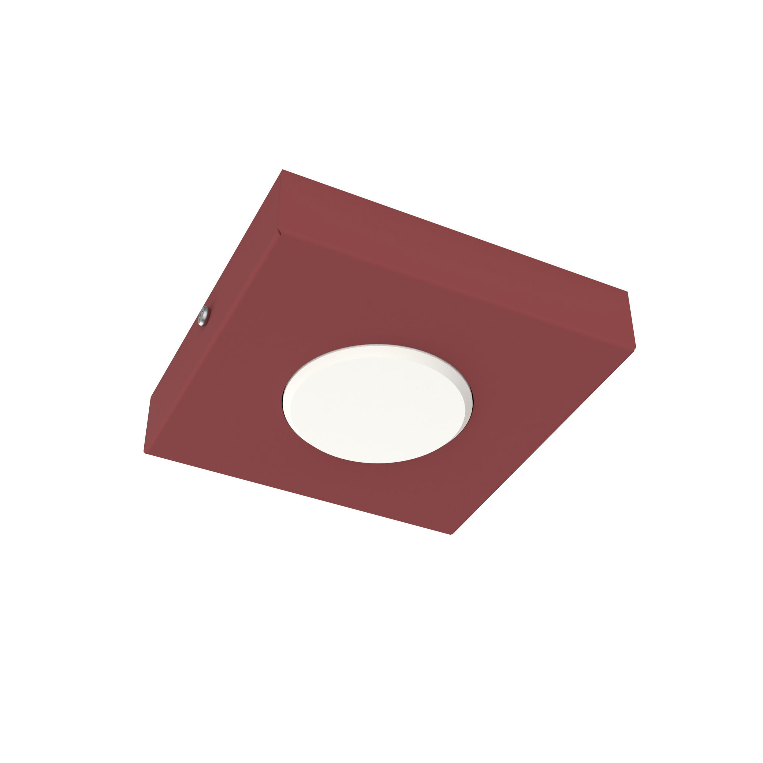 DECKENLEUCHTE - Rot, Metall (15/15/4cm) - Lumicom