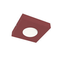 DECKENLEUCHTE - Rot, Metall (15/15/4cm) - Lumicom