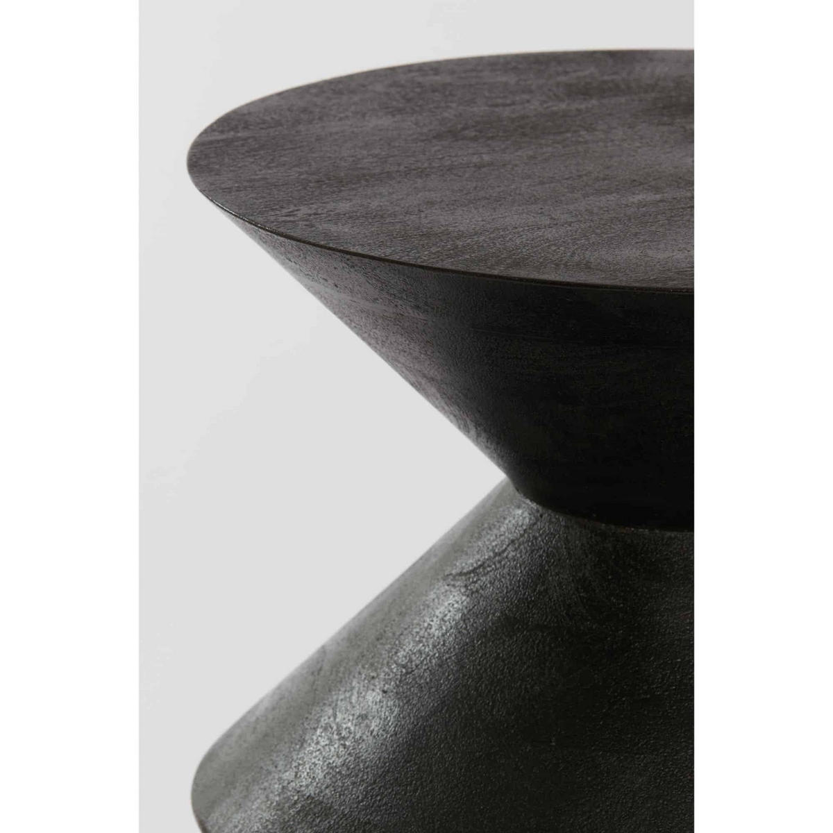 BEISTELLTISCH Larus Schwarz Ø45/60 cm - Schwarz, Holz (45/45/60cm) - Light & Living