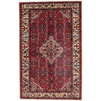 TEPPICH Assadabad Rot 202/128 cm Schurwolle - Rot, Textil (128/202cm) - Looma