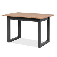 ESSTISCH Eiche Artisan, grau 120/160 cm, Küchentisch ausziehbar - Anthrazit/Eiche Artisan, Holzwerkstoff (90/160/75cm) - Furn.Design