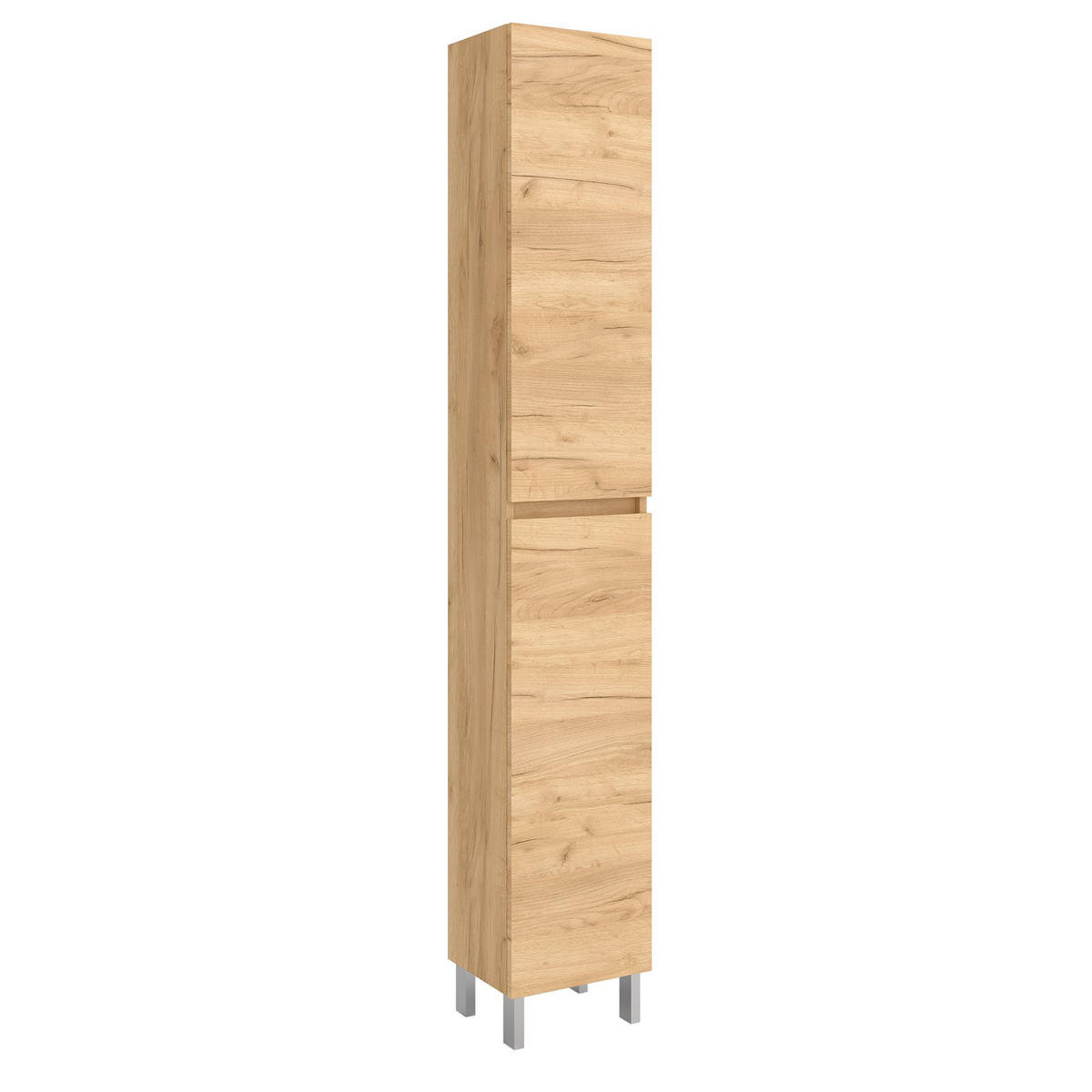 HOCHSCHRANK INFINITY Eiche Afrika 300 x 1810 x 240 mm - Honigeiche/Alufarben, Holz (30/17.12/24cm) - Salgar