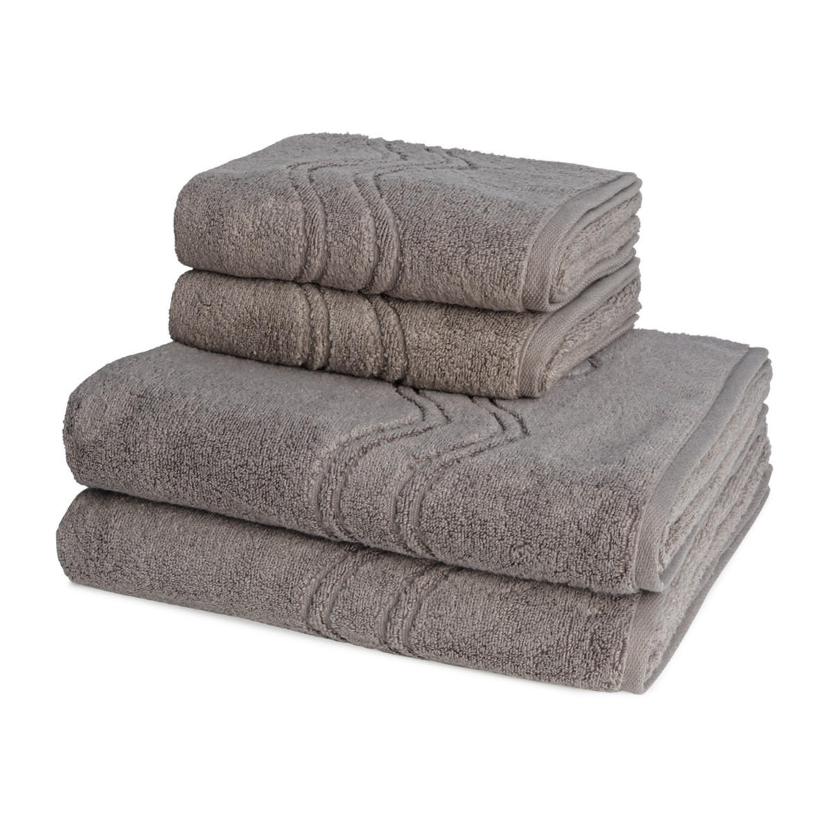 FROTTIERSET Cashmere feeling 4-teilig - Braun, Textil (50/100cm) - Ross