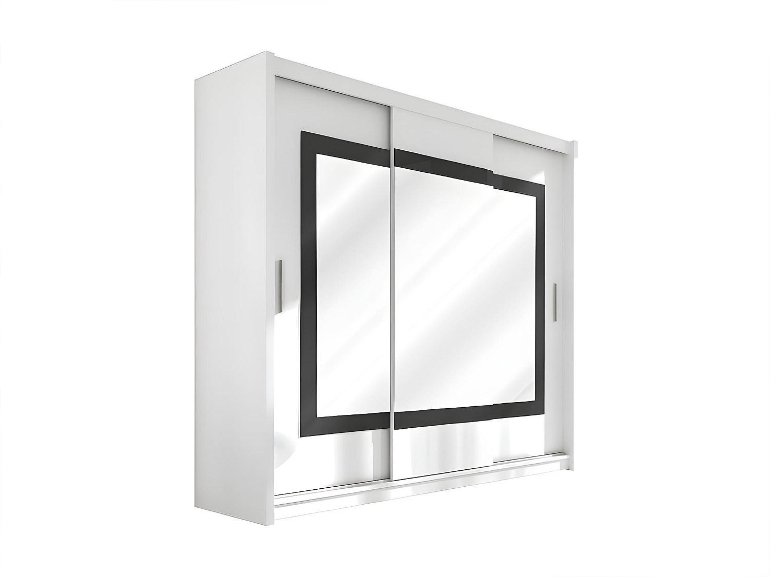 KLEIDERSCHRANK - 250 cm x 61 cm - holz - weiß Autlan - Weiß, Holz (250/215/61cm) - Vente-Unique