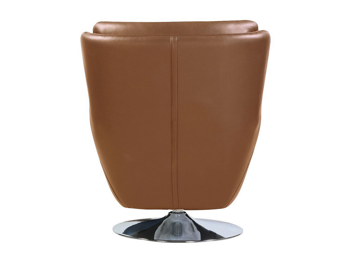 SESSEL mit gerader Rückenlehne - 1 Person - Leder - Camel - - Hellbraun, Leder (81/95/82cm) - Vente-Unique