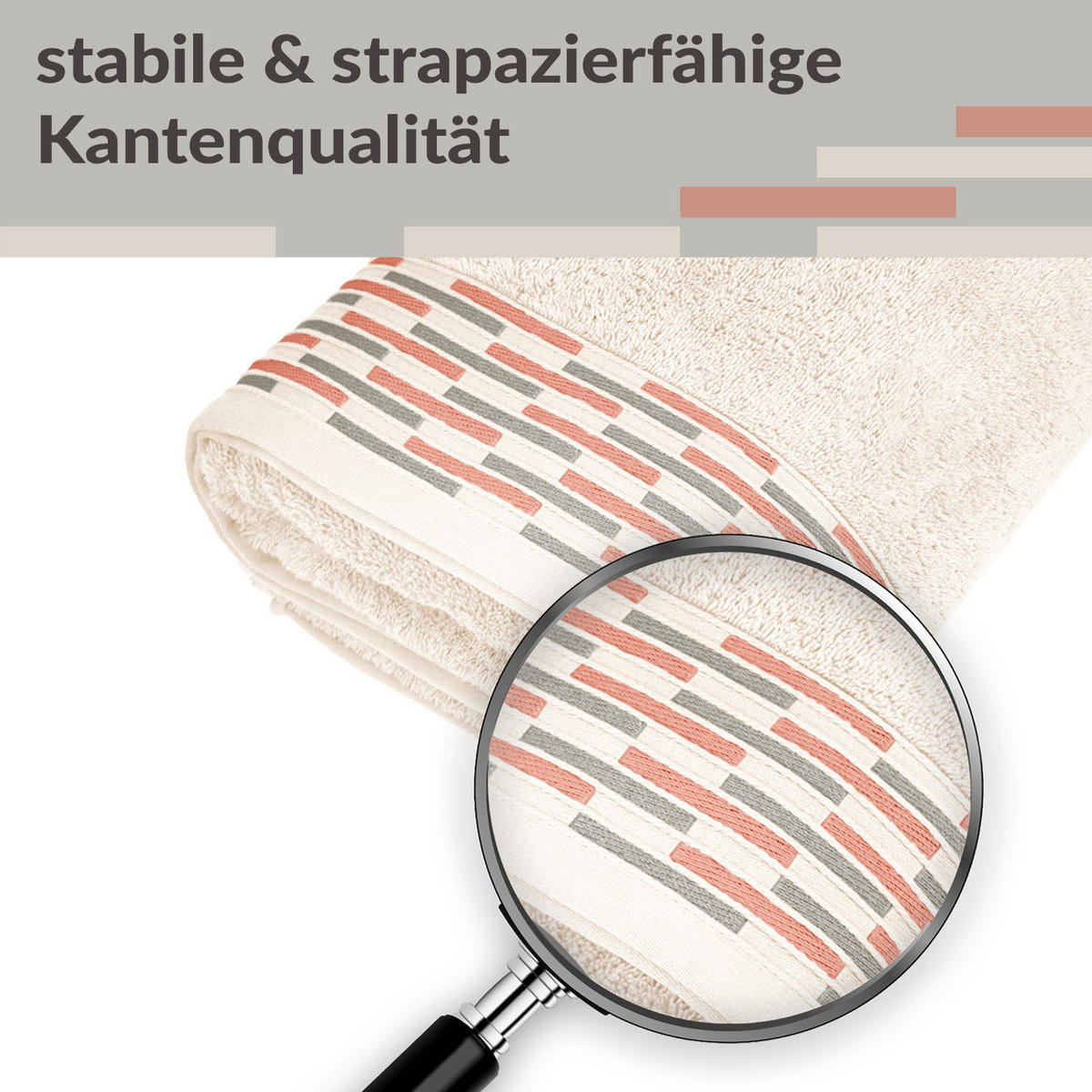 BADETUCH extra groß Lugano Natur 90x180 cm - Naturfarben, Textil (90/180cm) - Lashuma
