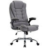 CHEFSESSEL Stoff grau - Chromfarben/Grau, Textil/Metall (69.5/113/78cm) - CLP