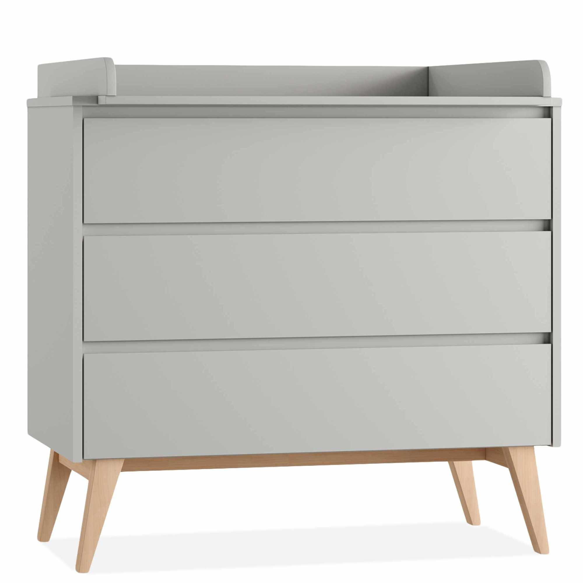 Konsimo® Wickelkommode Grau 100x100x53 cm