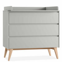 WICKELKOMMODE DAMBI - Grau, Holzwerkstoff (100/100/53cm) - KONSIMO®
