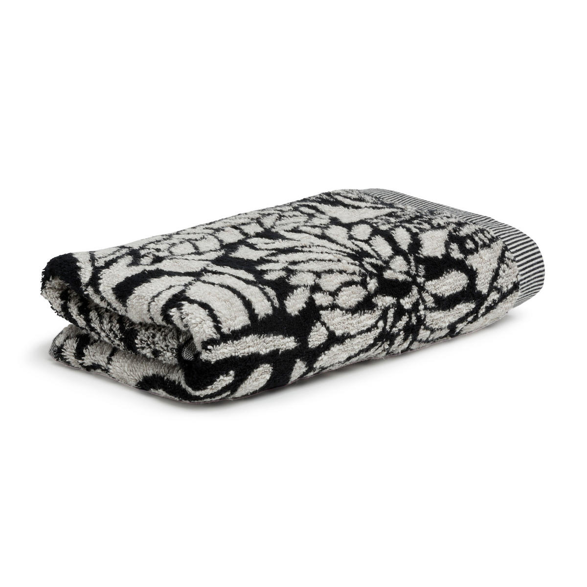 HANDTUCH BROOKLYN - Schwarz/Naturfarben, Textil (50/100cm) - MÖVE