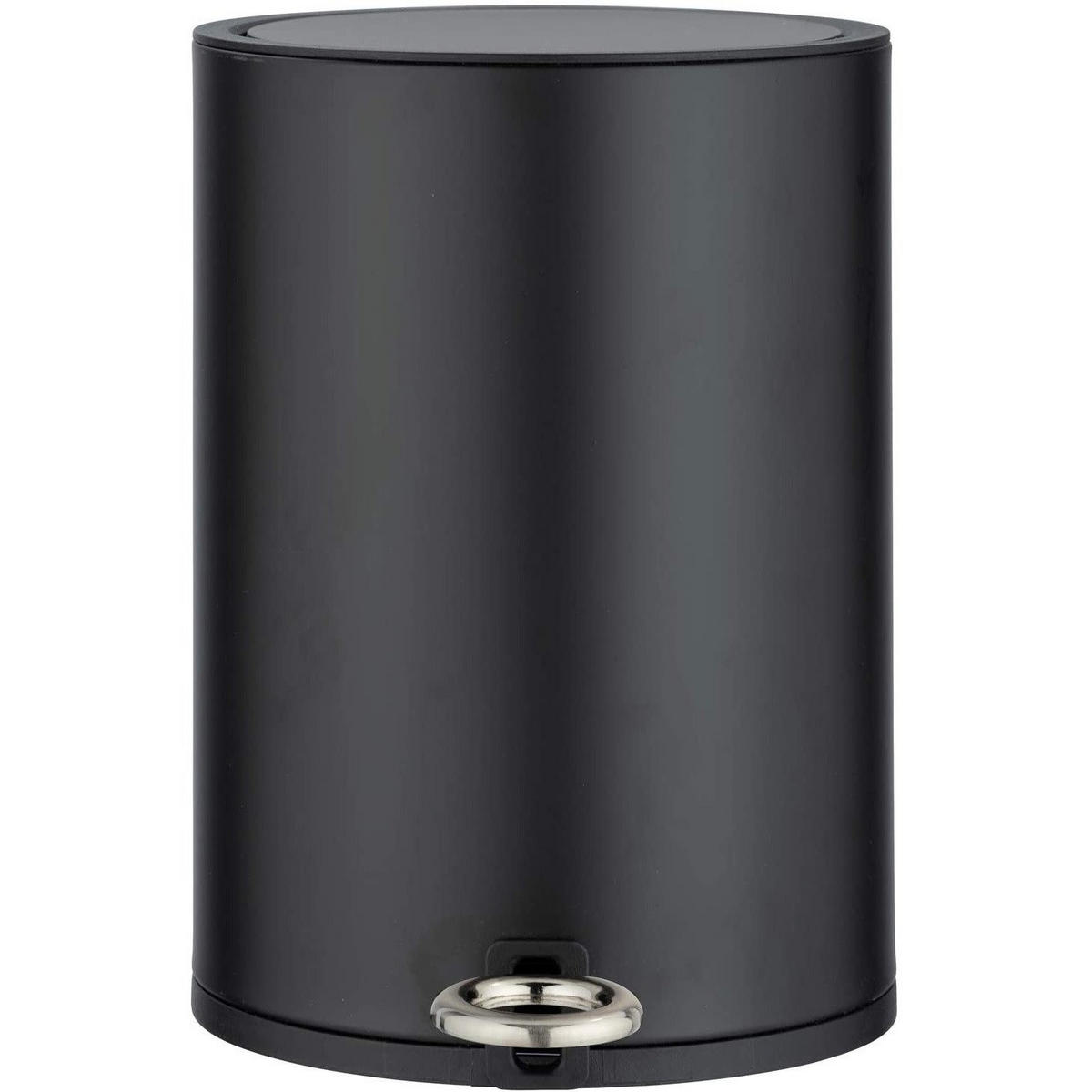 KOSMETIKEIMER mit Fußpedal Monza 24,5/18,5/25,5 cm - Schwarz, Metall (18.5/25.5/24.5cm) - Wenko