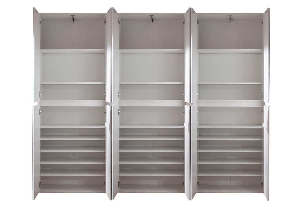 KLEIDERSCHRANK weiß - Weiß, Holzwerkstoff (222/191/34cm) - ebuy24