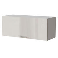 KLAPPHÄNGESCHRANK Brerra W4B/90 Weiß / RAL 9001 creme Hochglanz 90 / 32,5 / 36cm mit Blum Aventos Klappenbeschlag - Creme/Weiß, Holz/Holzwerkstoff (90/36/32.5cm) - Feldmann-Wohnen