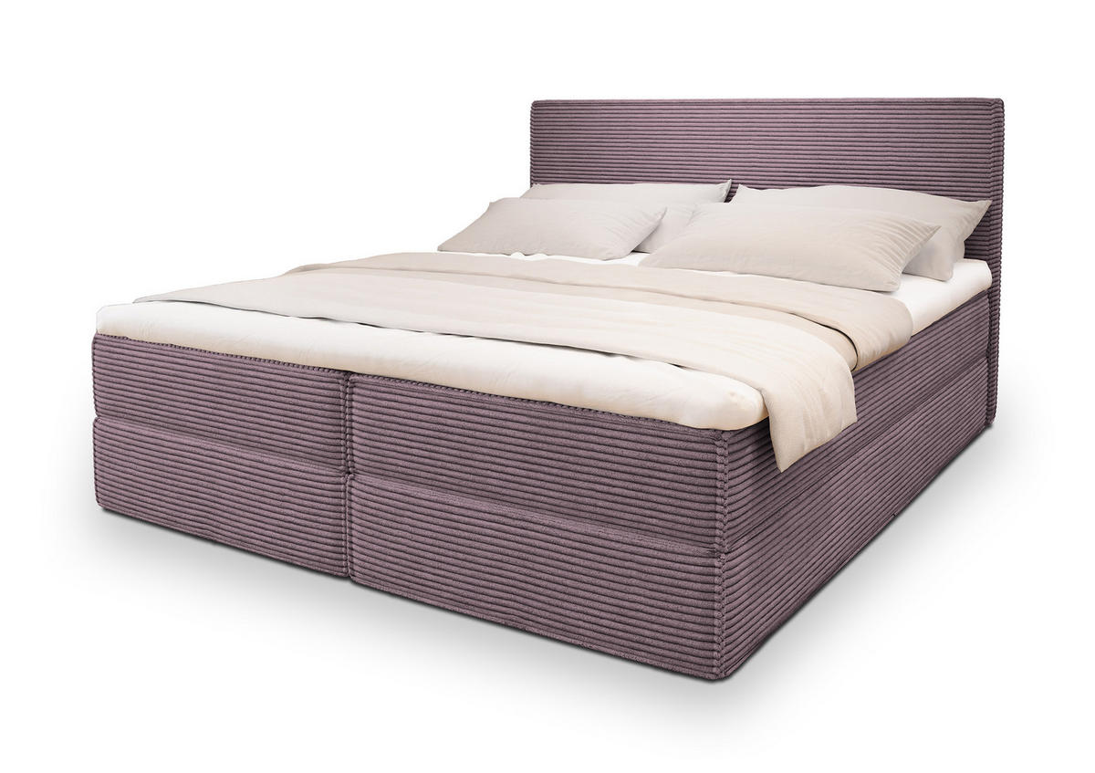 POSTEL BOXSPRING PELLIO 160x200 cm, s matrací a úložným prostorem, fialová - fialová, kompozitní dřevo/textil (160/200cm) - MASSENO