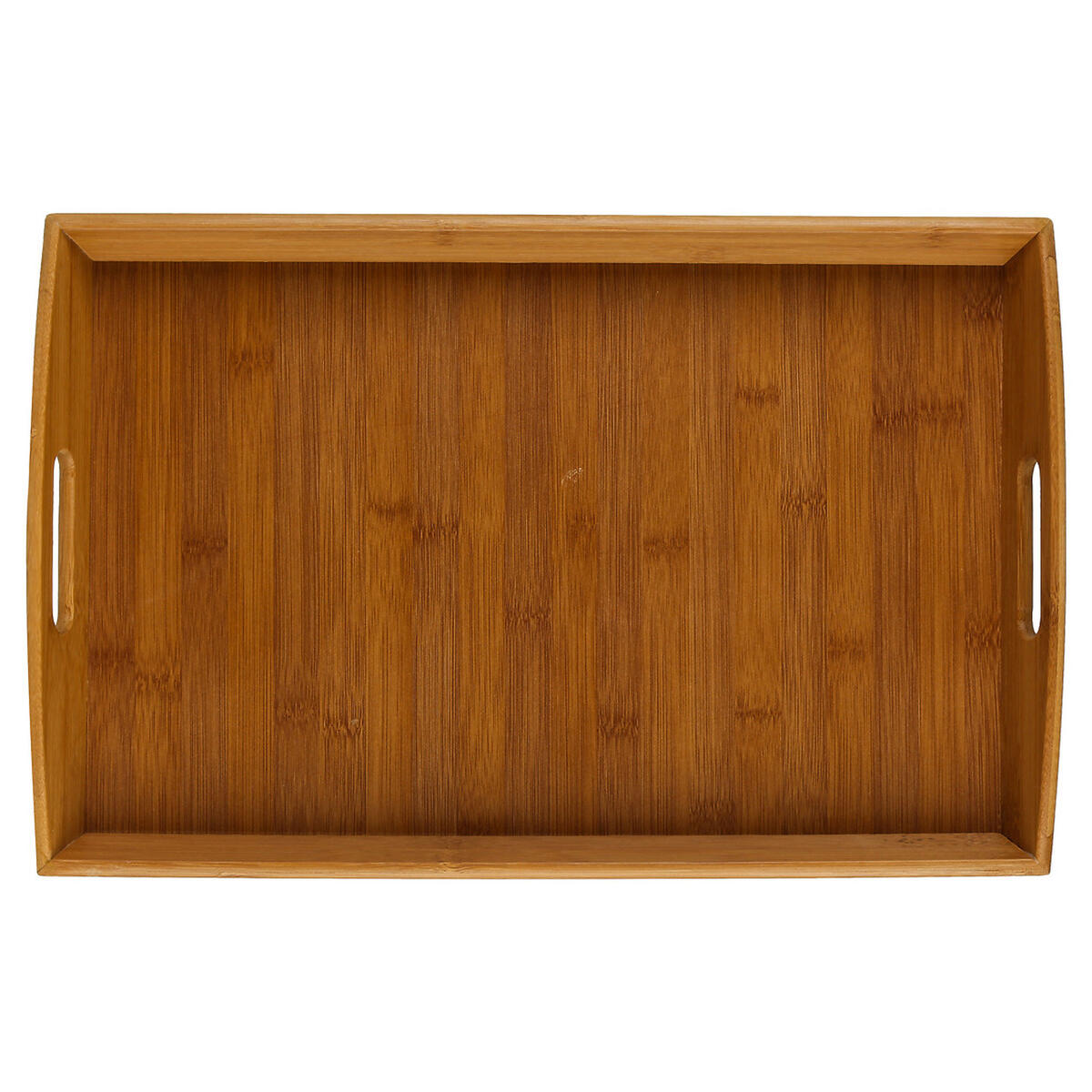 SERVIERTABLETT rechteckig mit Griffen, Bambus, Braun, 44 x 29 cm - Braun, Holz (29/5.3/45cm) - 5five Simply Smart