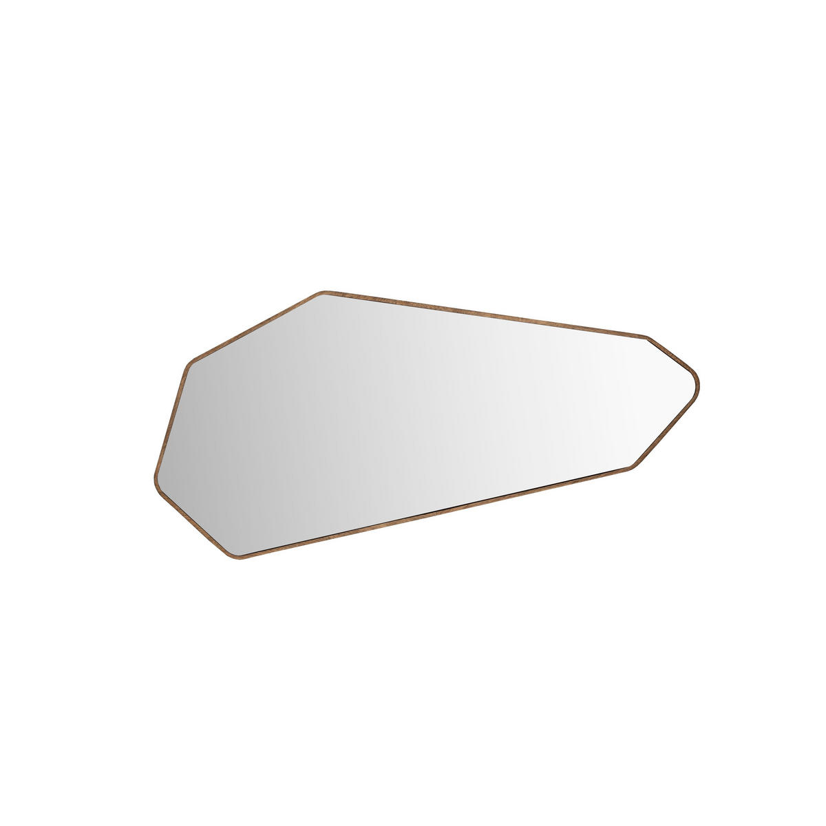 WANDSPIEGEL Basil Asymmetrische Form - Braun, Holz (39.5/90/3cm) - Dutchbone
