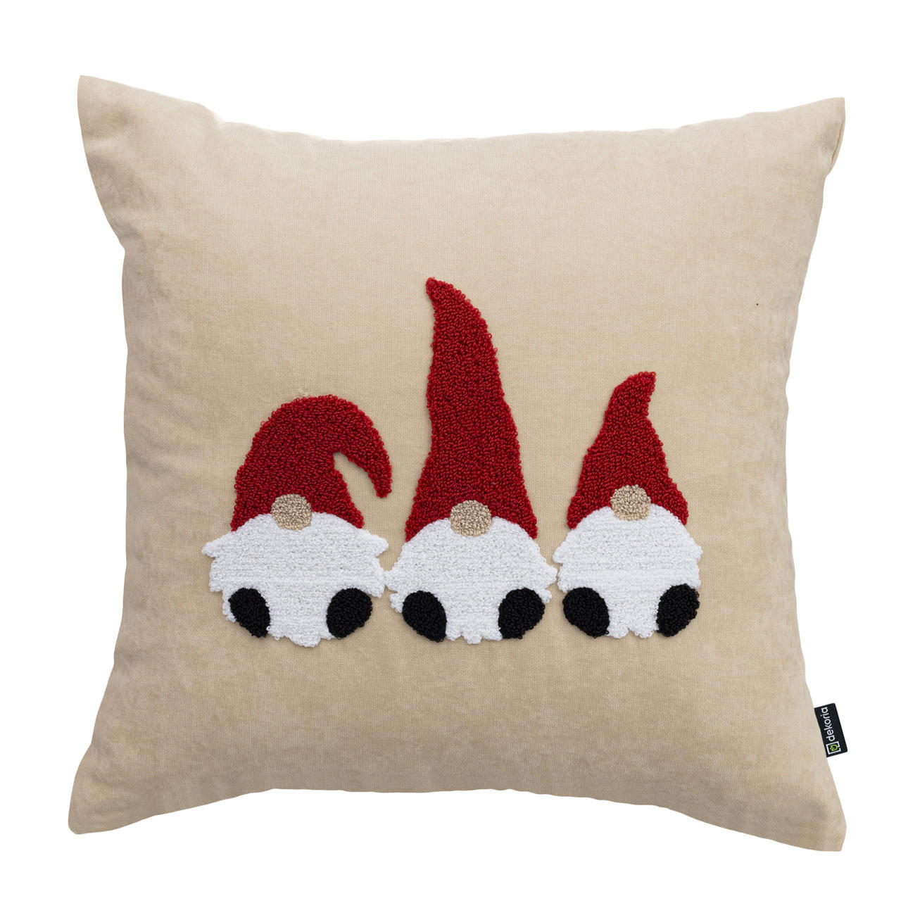 KISSENHÜLLE Jolly Gnomes Red 43x43 cm - Beige, Textil (43/1cm) - Dekoria