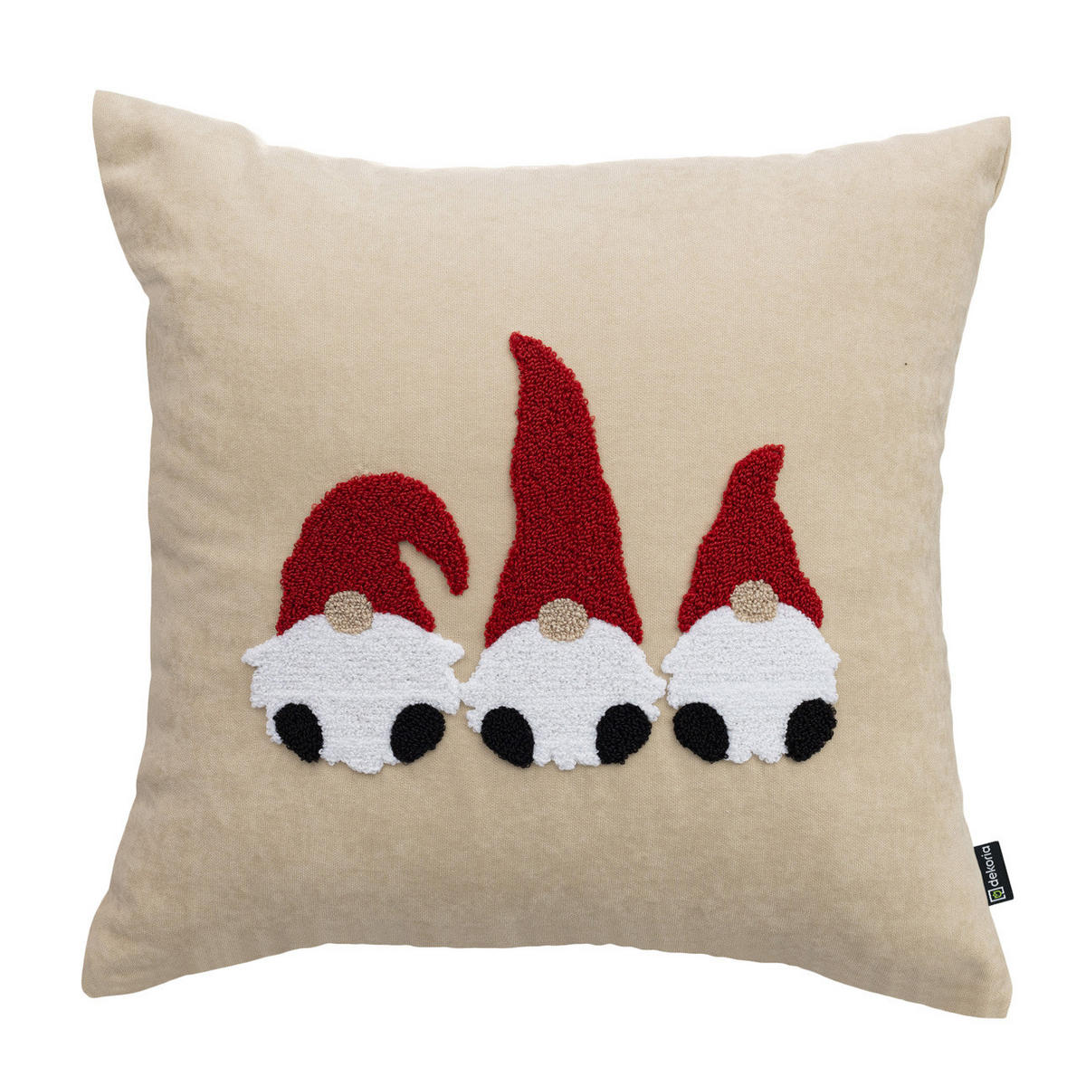 KISSENHÜLLE Jolly Gnomes Red 43x43 cm - Beige, Textil (43/1cm) - Dekoria