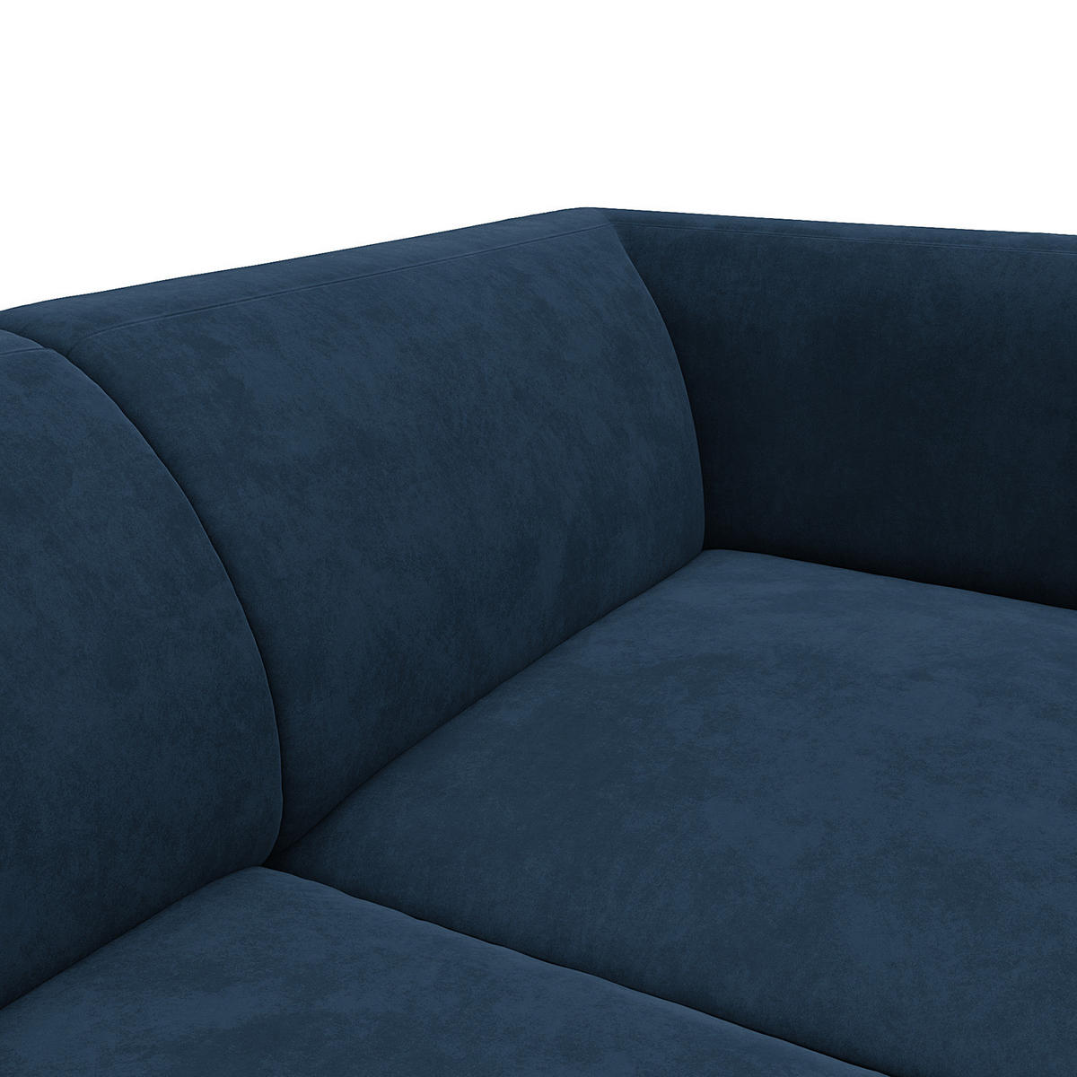 2,5-SITZER SOFA - Schwarz/Dunkelblau, Textil/Metall (175/74/88cm) - home24