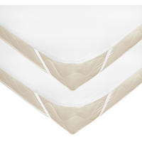 MATRATZENAUFLAGE, 2er-Set, 60x120 cm, 75% Baumwolle, 25% Polyester, Weiß - Weiß, Textil (60/120cm) - Zollner