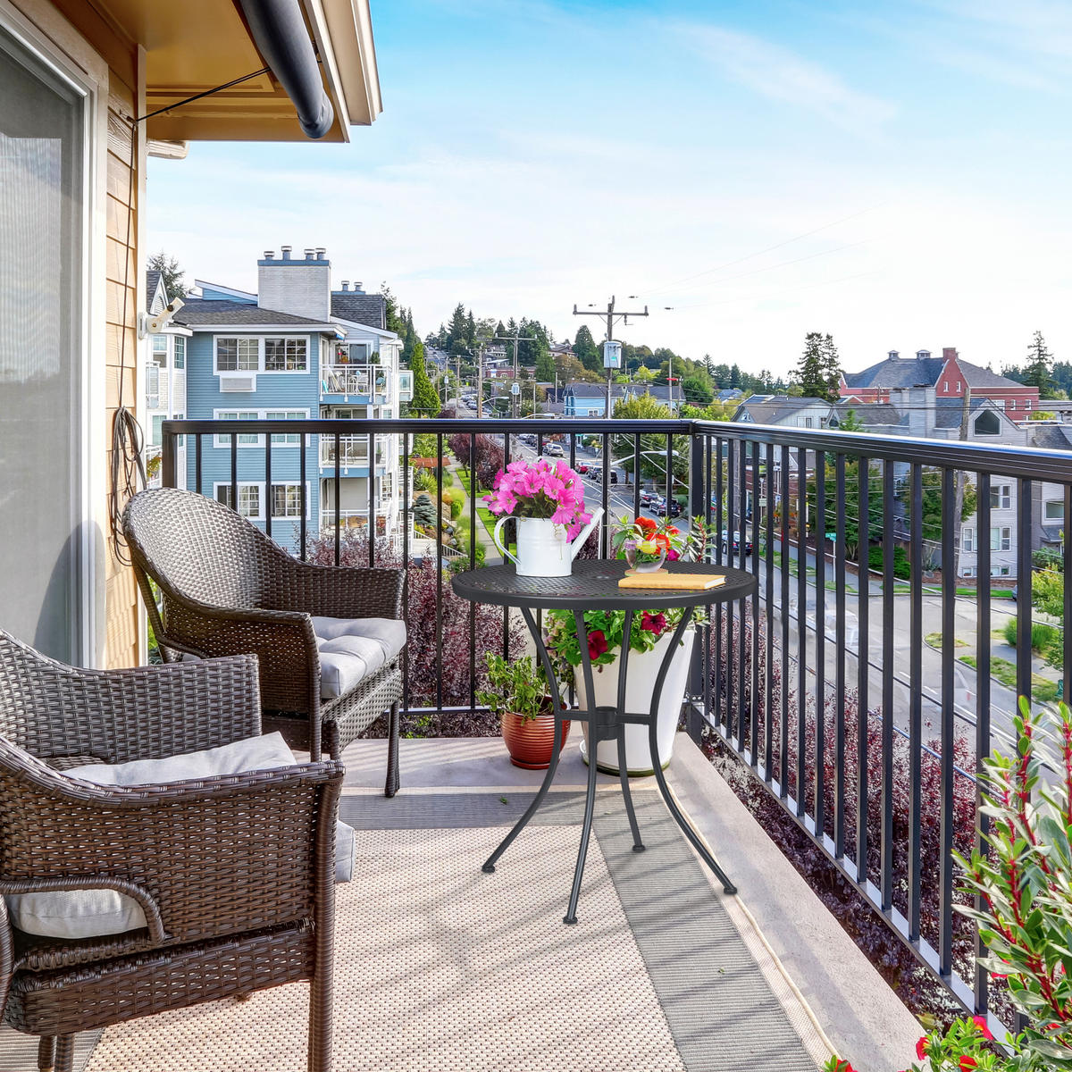 GARTENTISCH - Anthrazit, Metall (70/70/72cm) - Relaxdays