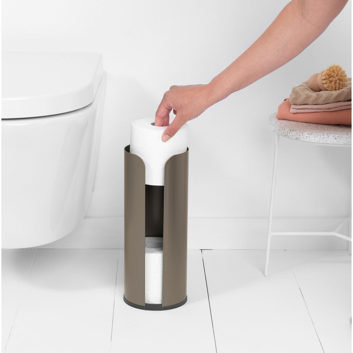 TOILETTENROLLEN-SPENDER, Platinum, für 3 Rollen - Silberfarben, Metall (13.2/32.1/13.2cm) - Brabantia