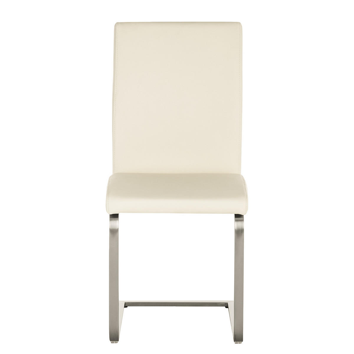 FREISCHWINGER - 2er-Set - Echtleder - Edelstahlfarben/Creme, Leder/Metall (44/98/58cm) - home24