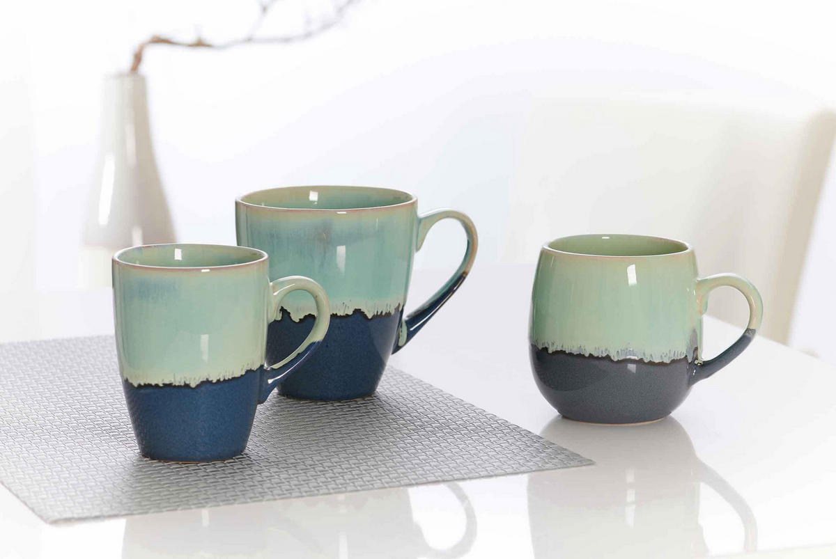 HENKELBECHER Matos grün 310 ml 6er Set - Grün, Keramik (0.31L) - Ritzenhoff Breker