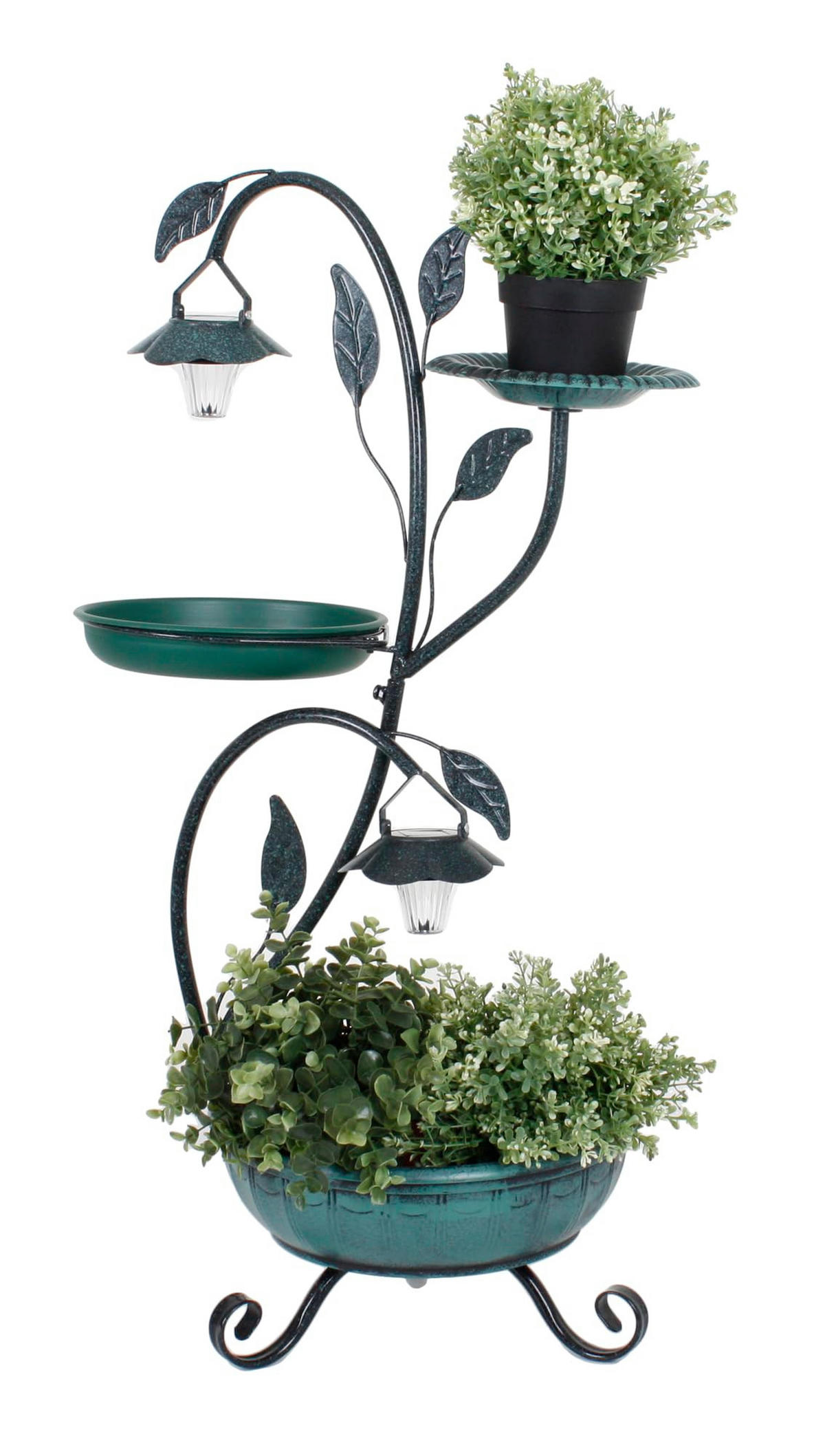 PFLANZSTÄNDER Hector Grün Kunststoff Blumenständer - Grün, Kunststoff (45/30/77cm) - DELUKE