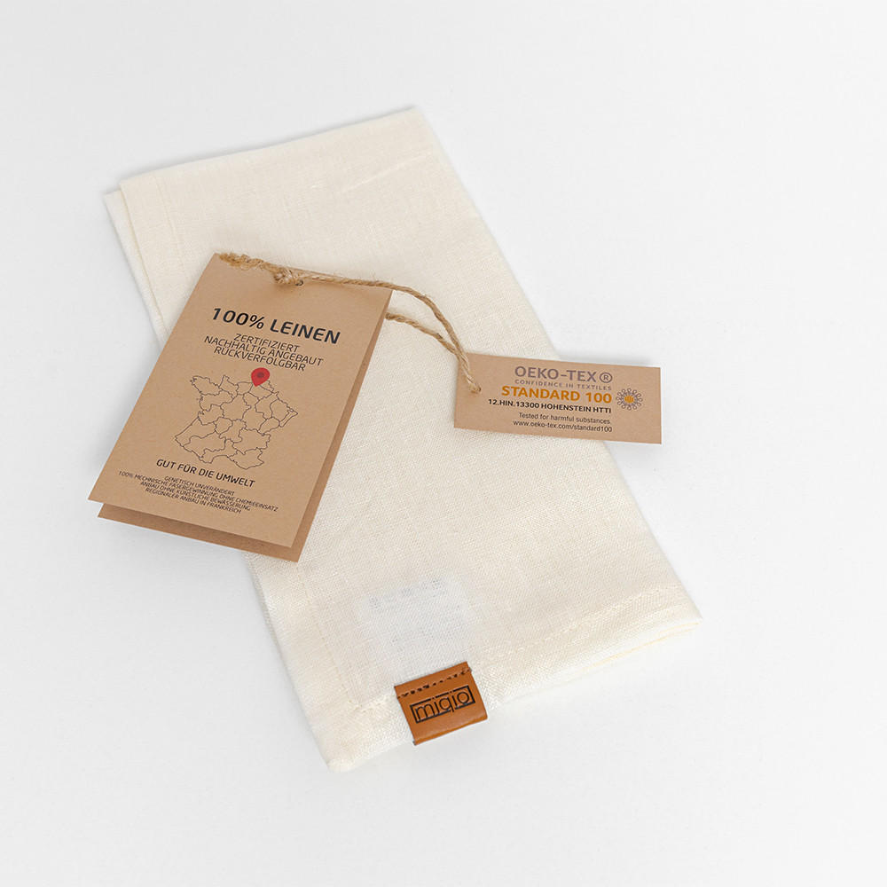 STOFFSERVIETTEN aus Leinen 6er-Set - Creme, Textil (45/23cm) - Miqio Design