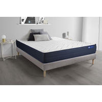 BETT Actilatex life Latex und Memory-Schaum 120 x 195 cm h4 - Kit Bettgestell Grau - Beige/Grau, Holz (120/195cm) - ACTISOM
